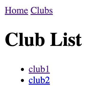 the club list page